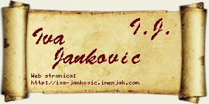 Iva Janković vizit kartica